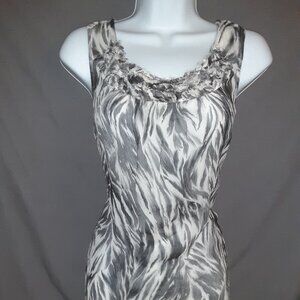 Talbots Top * 14W * Semi-Sheer Black & White Crinkle * EUC * Gently Sexy *
